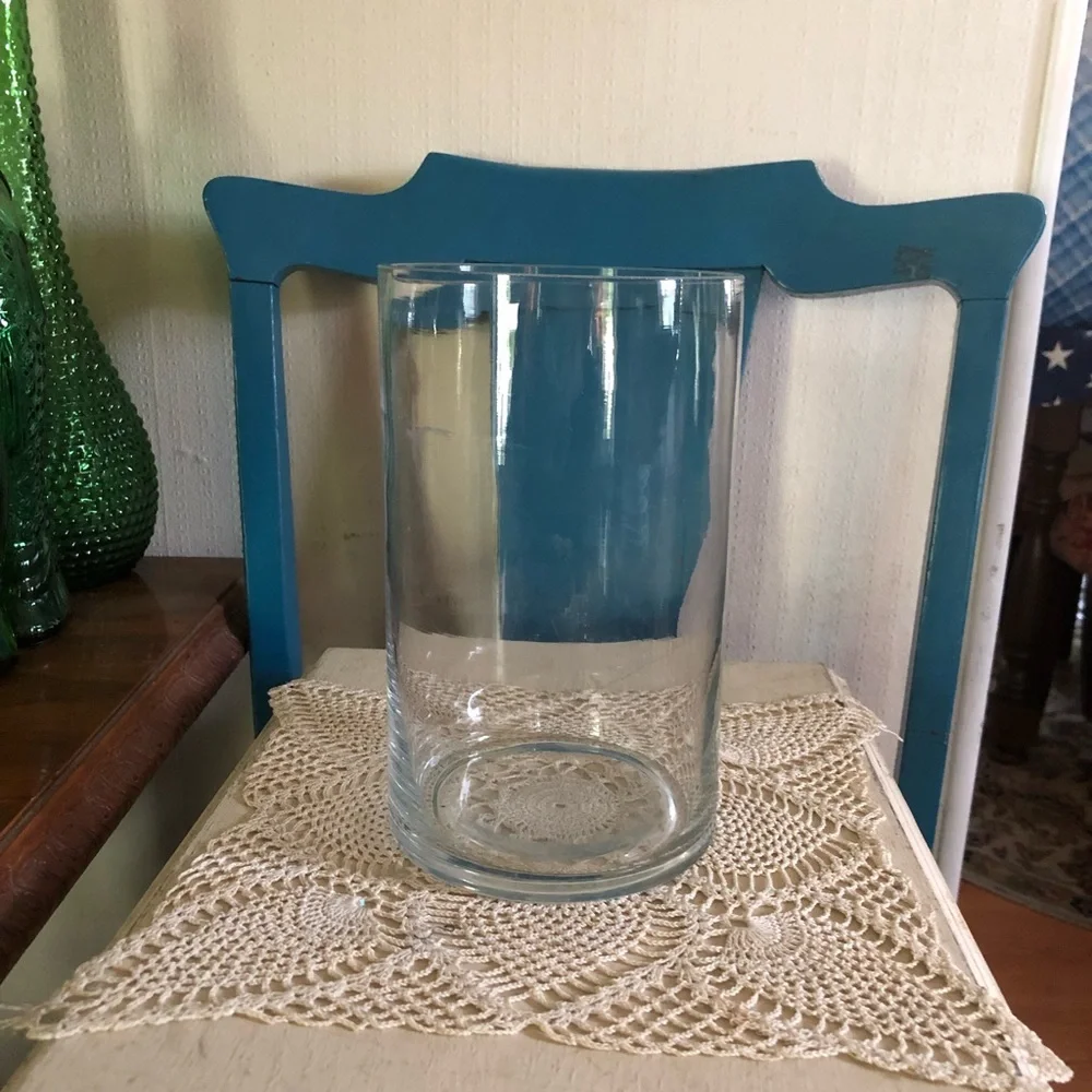 Glass Cylinder Vase 8” x 4-1/2”